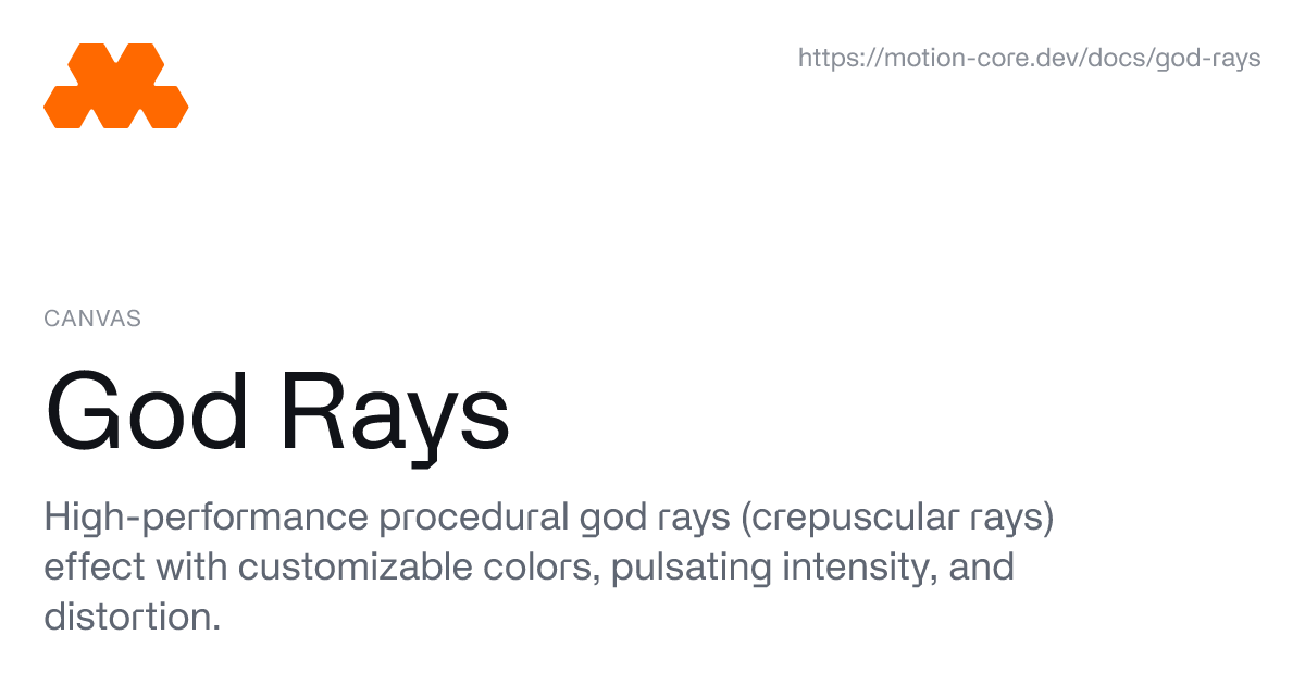 God Rays - Motion Core
