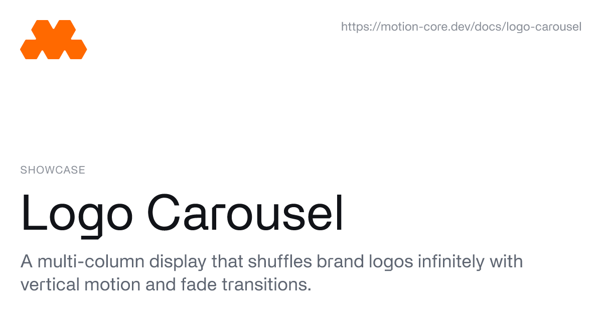 Logo Carousel - Motion Core