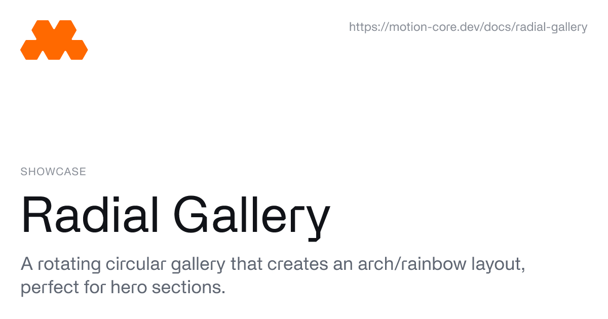 Radial Gallery - Motion Core